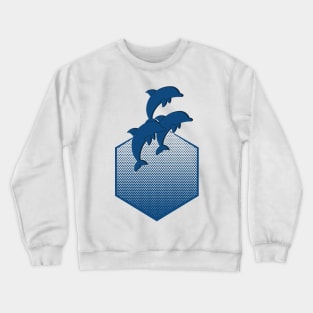 Dolphins in the Deep Blue Sea Crewneck Sweatshirt